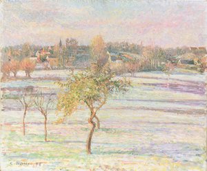 Escarcha blanca en Eragny, 1895 de Camille Jacob Pissarro